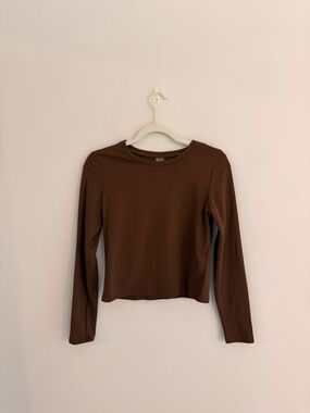 Women’s Long Sleeve Activewear Top - Brown